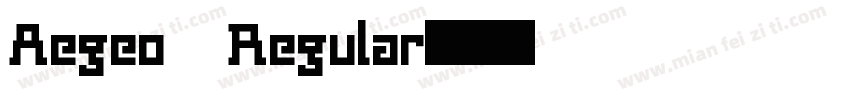 Aegeo Regular字体转换